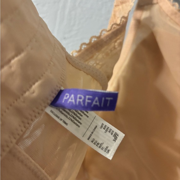Pink beige lace lined bra, no underwire, parfait size 38h - Picture 8 of 16